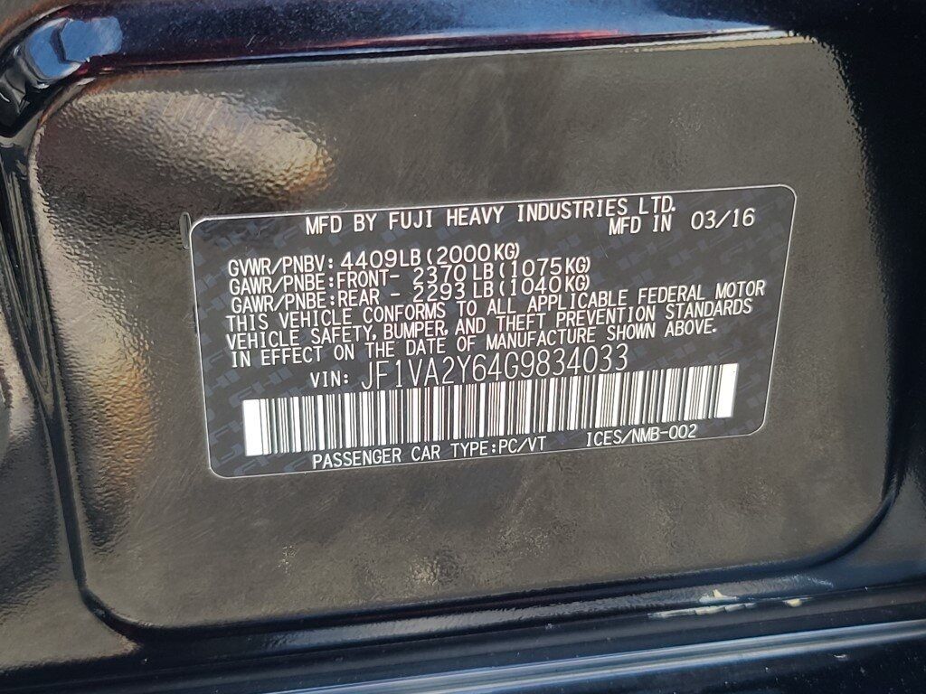 2016 Subaru WRX STi Limited Springfield VA