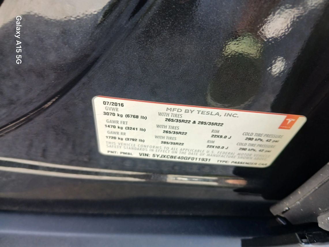 2016 Tesla Model X P90D Signature Sport Utility 4D Maitland FL