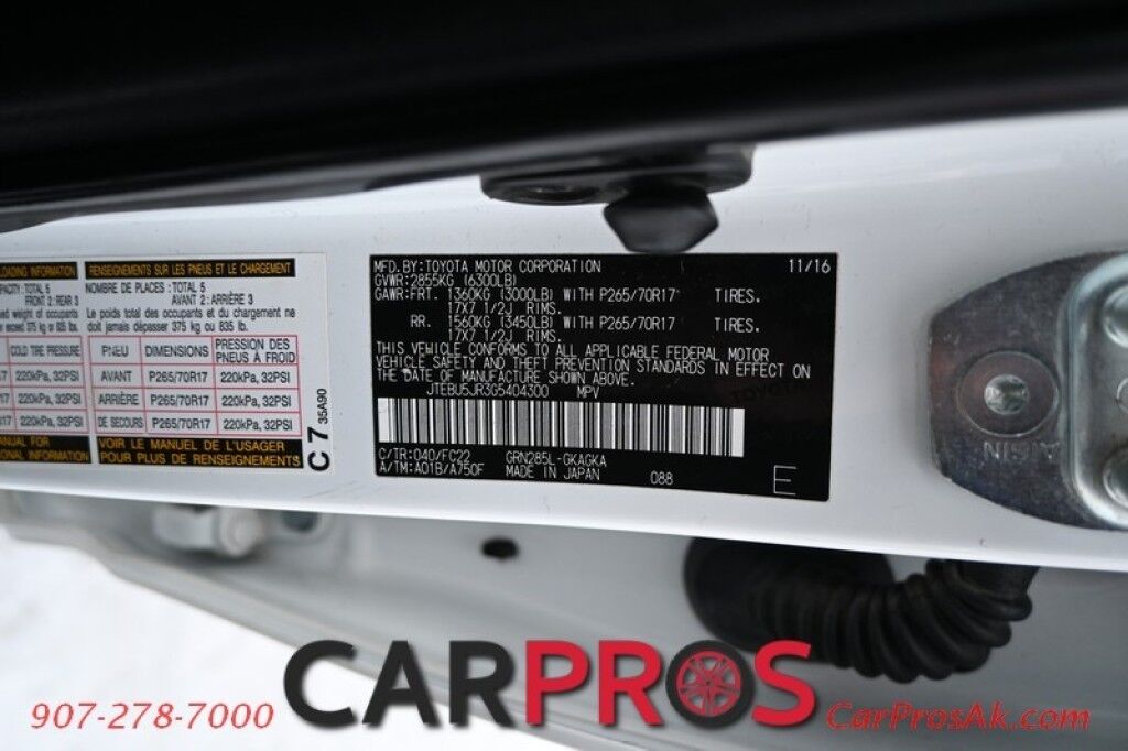 2016 Toyota 4Runner Trail Edition - 4X4 - Kinetic Dynamic Suspension System - Remote Start - Navigation - Bluetooth - Backup Camera - Keyless Entry - TRD Pro Wheels - Tow Package Anchorage AK