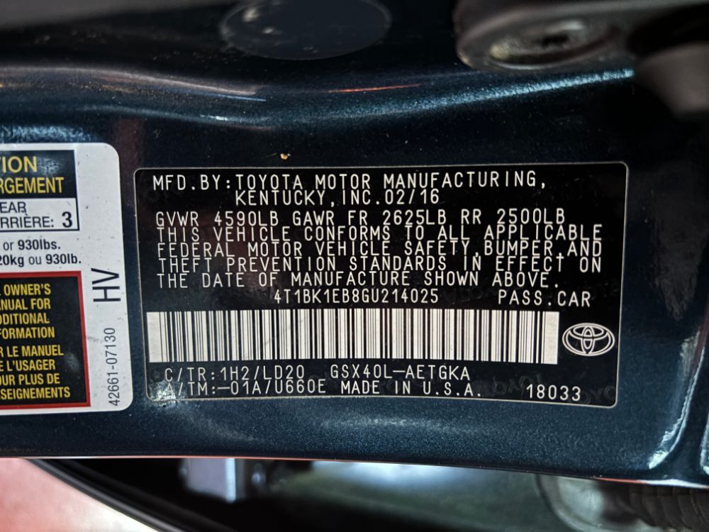 2016 Toyota Avalon XLE Franklin OH