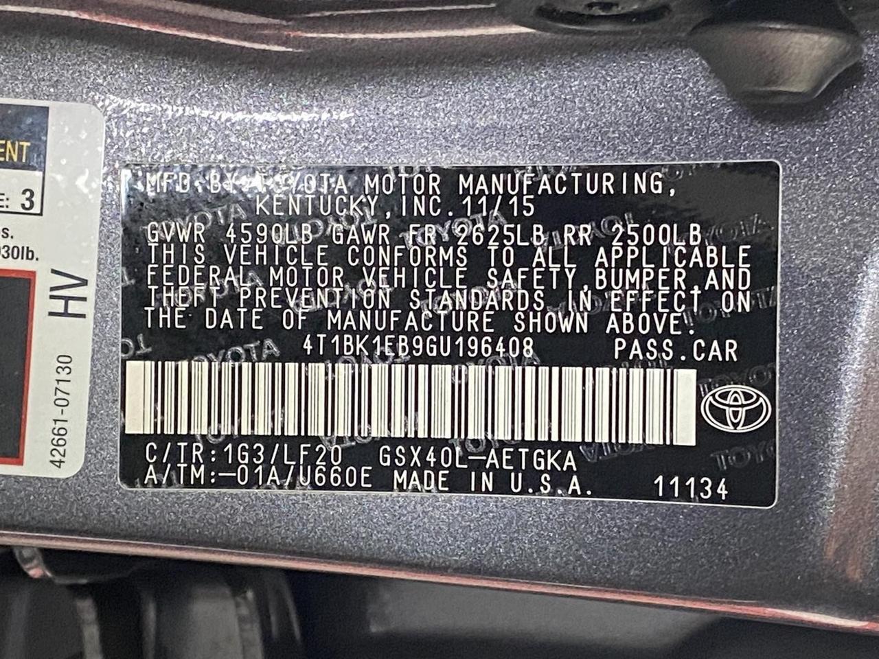 2016 Toyota Avalon XLE Plus Richmond Hill NY