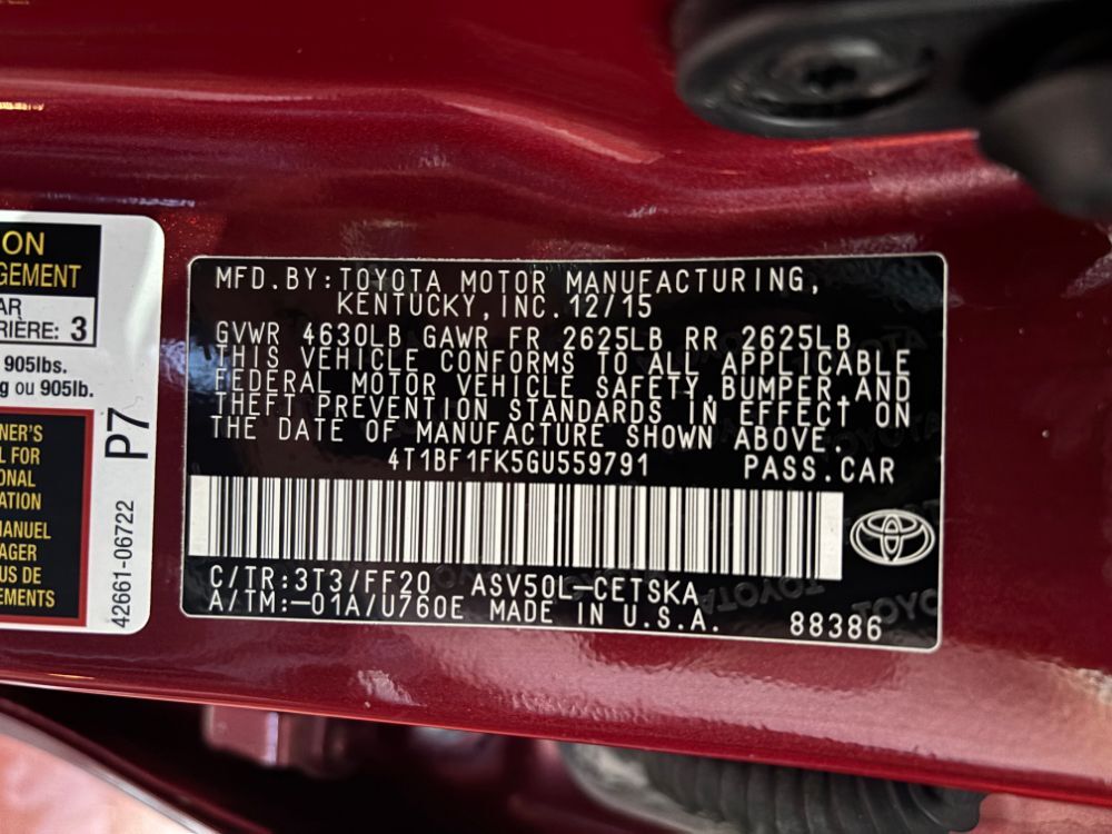 2016 Toyota Camry SE Franklin OH