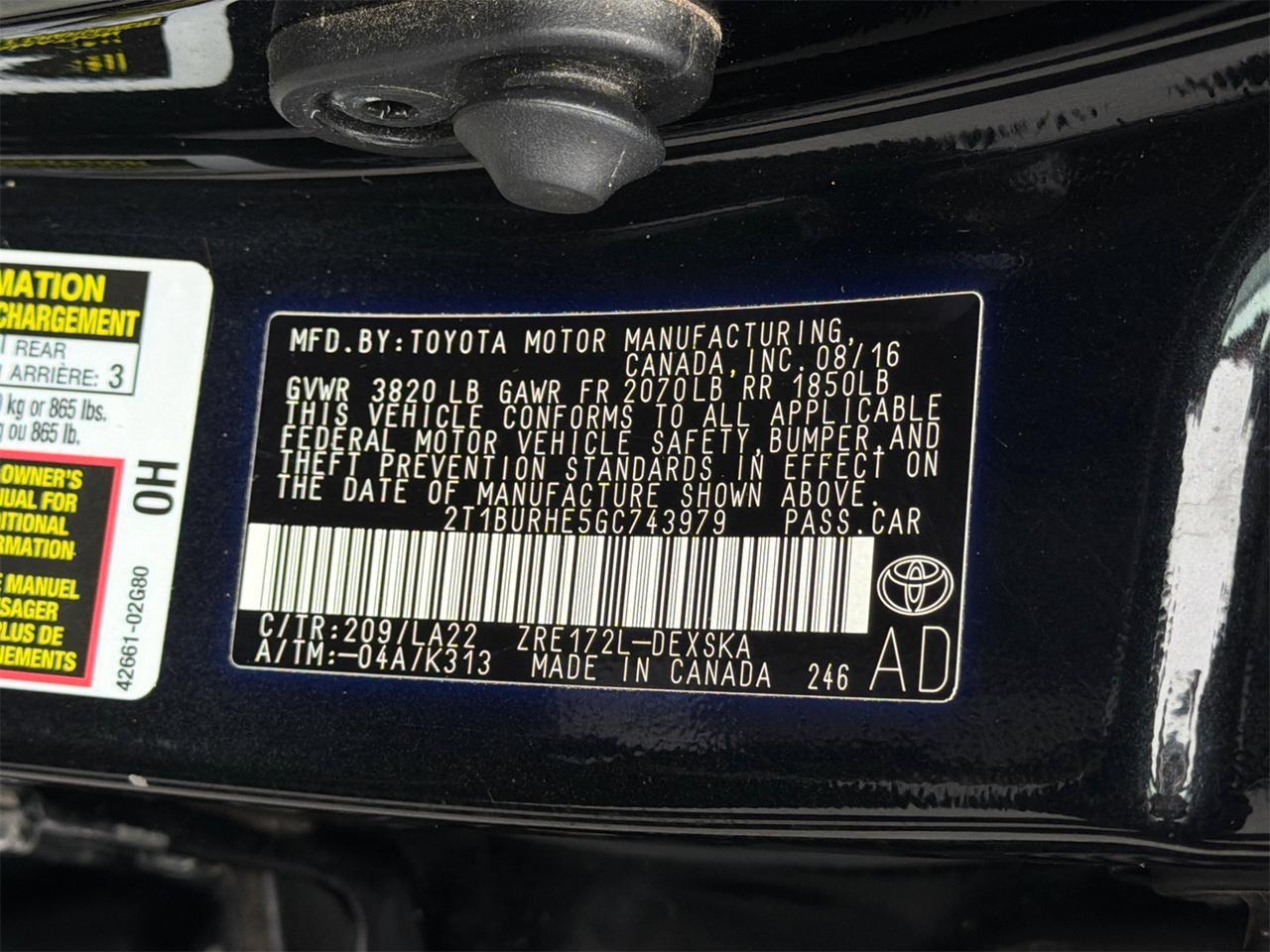 2016 Toyota Corolla S Hagerstown MD