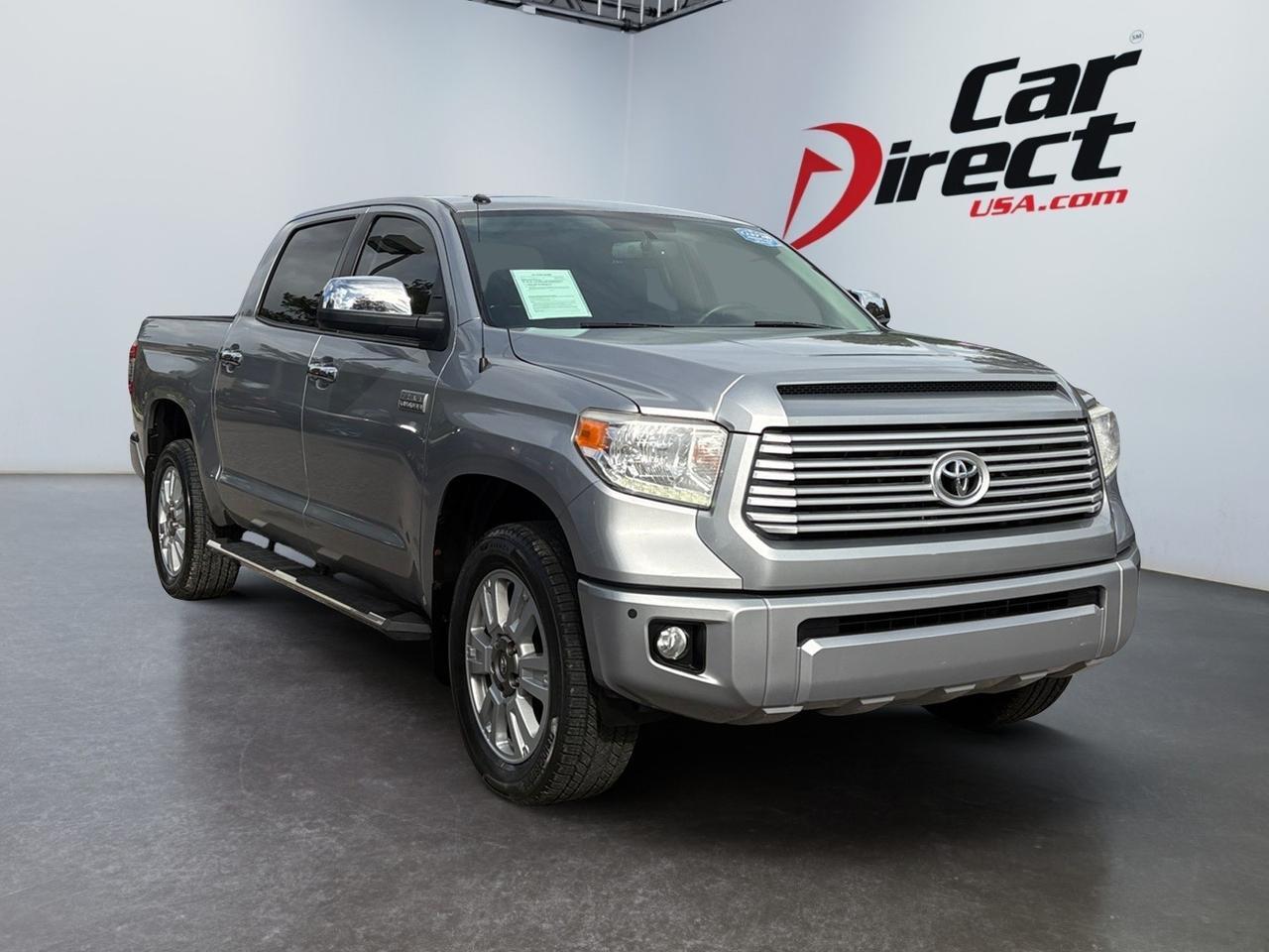 2016 Toyota Tundra Platinum CREWMAX, RUNNING BOARDS, BACKUP CAMERA WITH PARKING SENSORS, SUNROOF, TOW PACKAGE, REAR POWER SLIDING WINDOW, NAVIGATION, HEATED & COOLED SEATS, ONLY 44K MILE CLEAN CARFAX FLORIDA TRUCK....CLEAN CLEAN!!!!