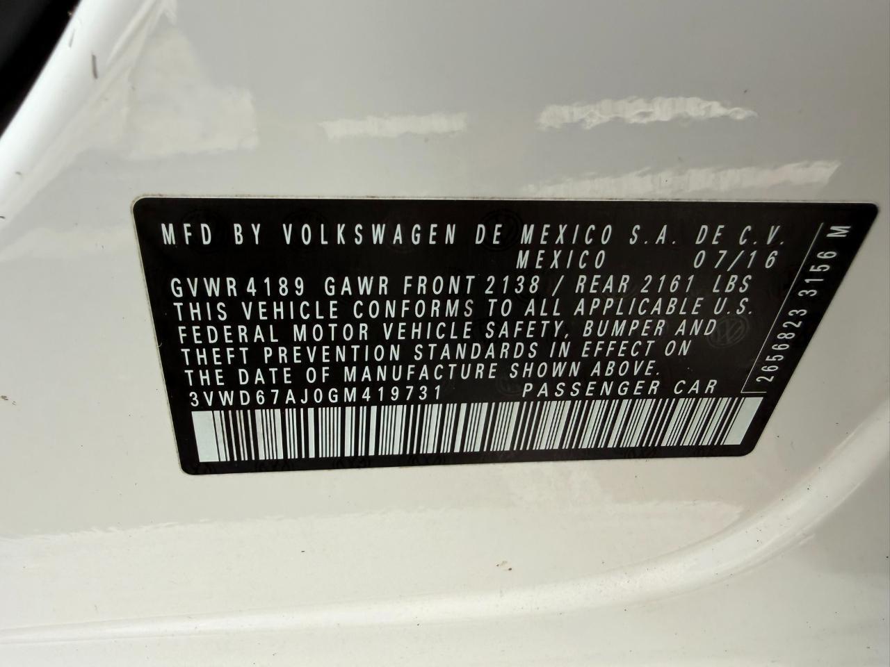 2016 Volkswagen Jetta Sedan 4dr Auto 1.4T SE Jacksonville FL