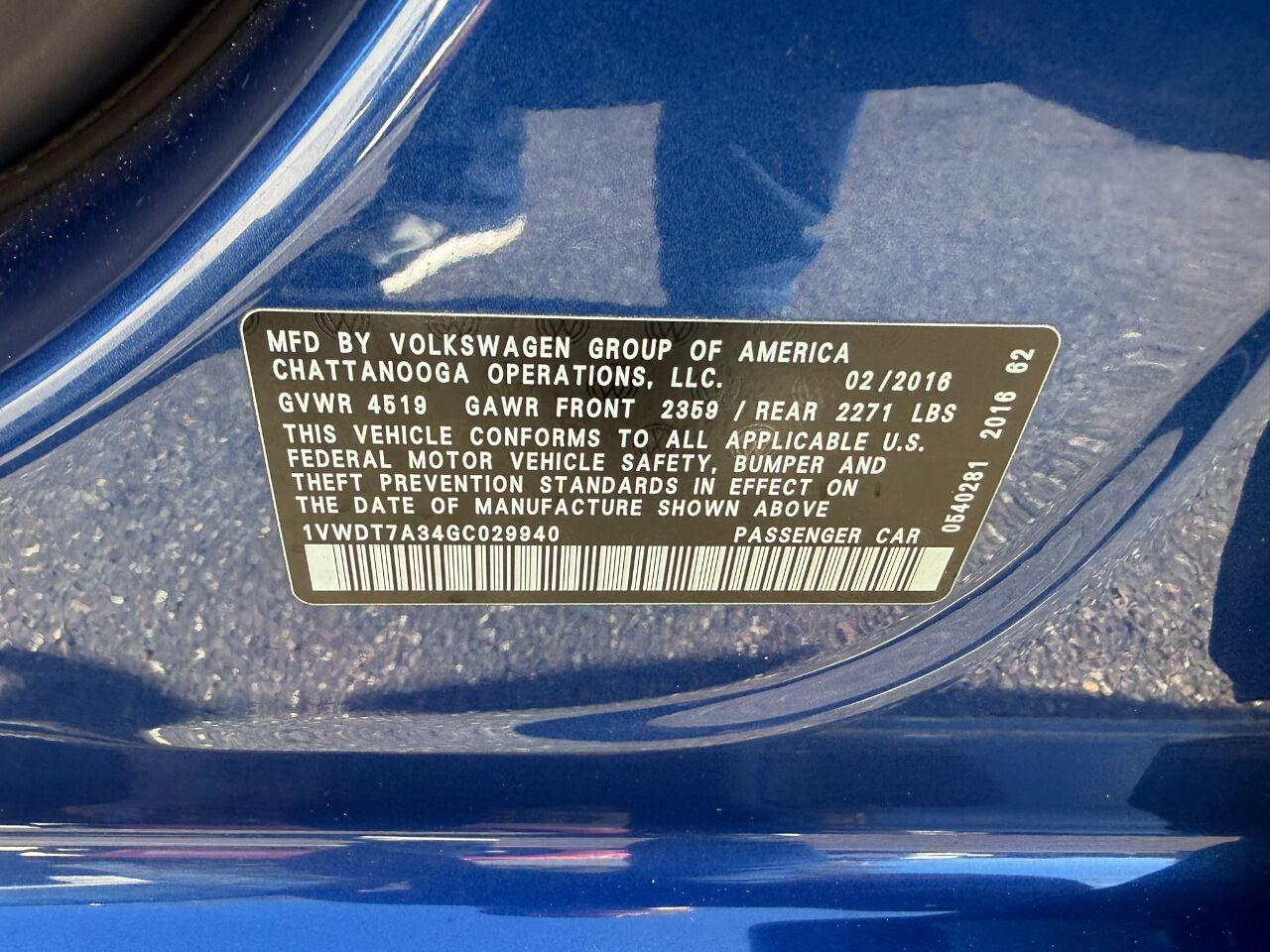 2016 Volkswagen Passat 4dr Sdn 1.8T Auto R-Line PZEV Jacksonville FL