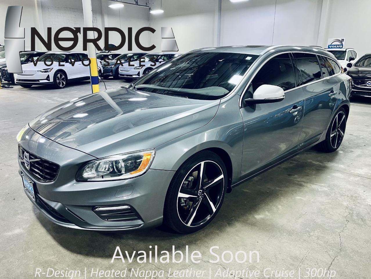 2016 Volvo V60 T6 AWD R-Design Platinum | 302hp, Harman Kardon, Adaptive Cruise, Climate Package & Back Up Cam