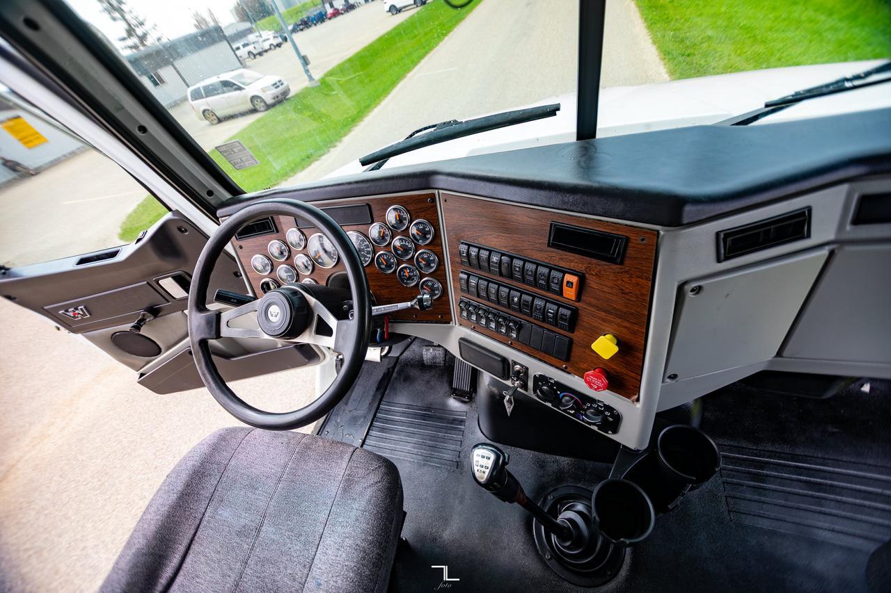 2016 Western Star 4700 SB Daycab Tridrive Deck Picker Crane Diesel Red Deer AB