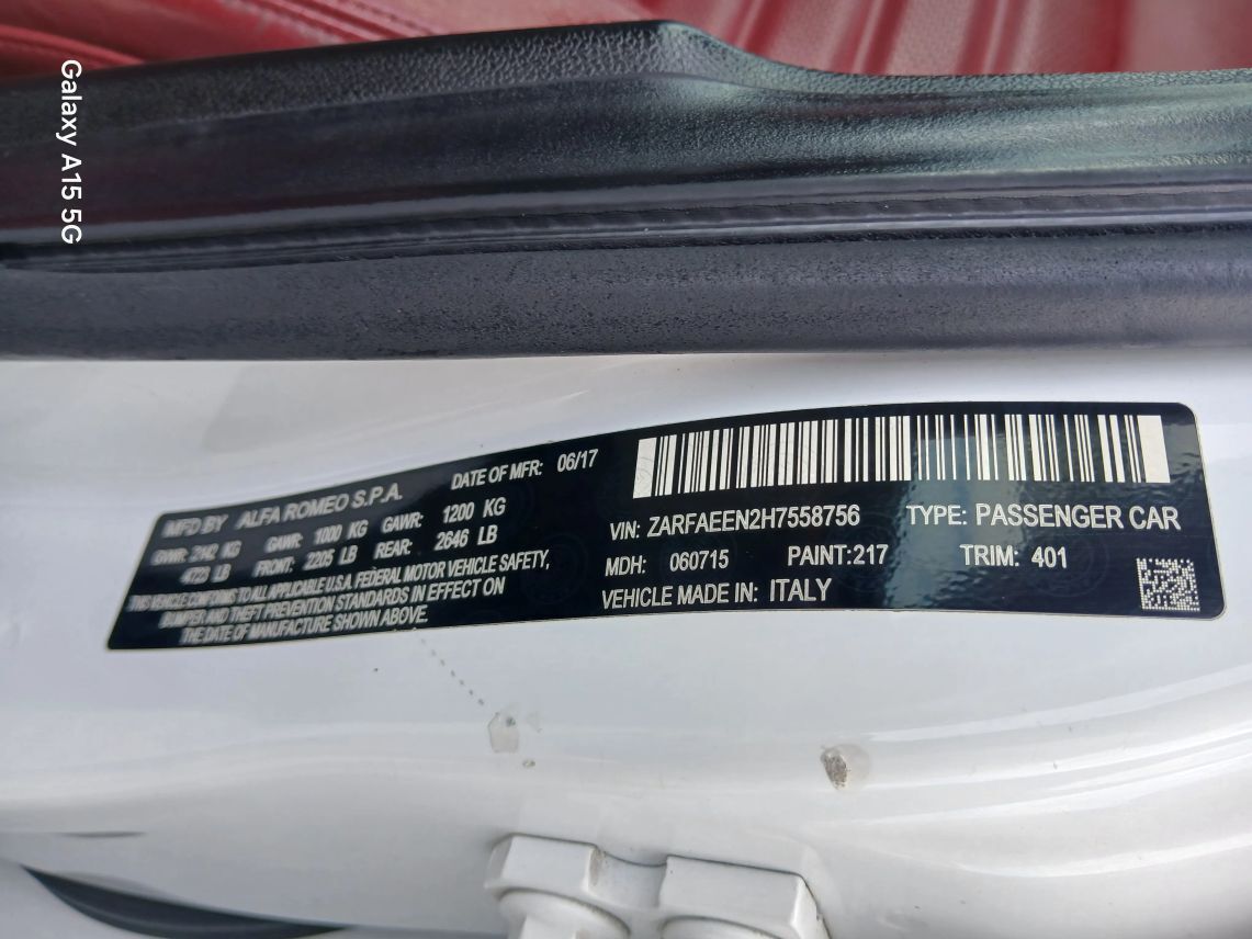 2017 Alfa Romeo Giulia Ti Sedan 4D Maitland FL