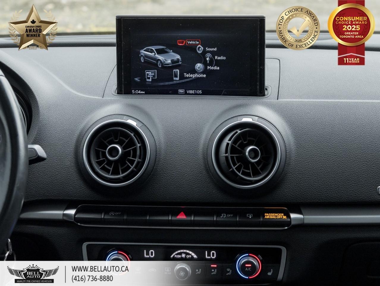 2017 Audi A3 2.0T | Komfort | PANO | XENON | LEATHER | PWR&HTD SEAT | NOACCIDENT Toronto ON