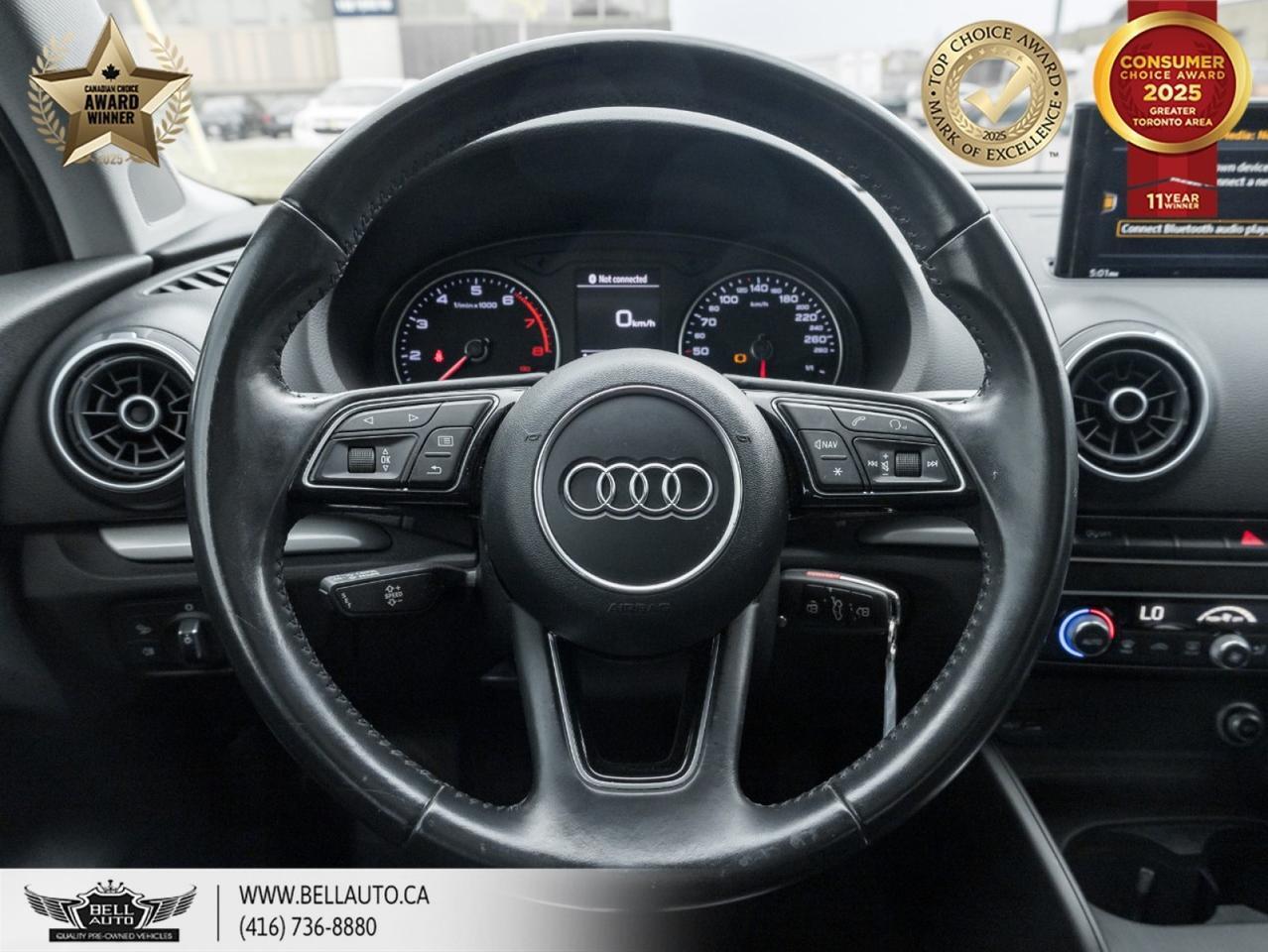 2017 Audi A3 2.0T Komfort | SUNROOF | XENONHEADLIGHTS | LEATHER | POWER AND HEATED SEATS | NO ACCIDENT Toronto ON