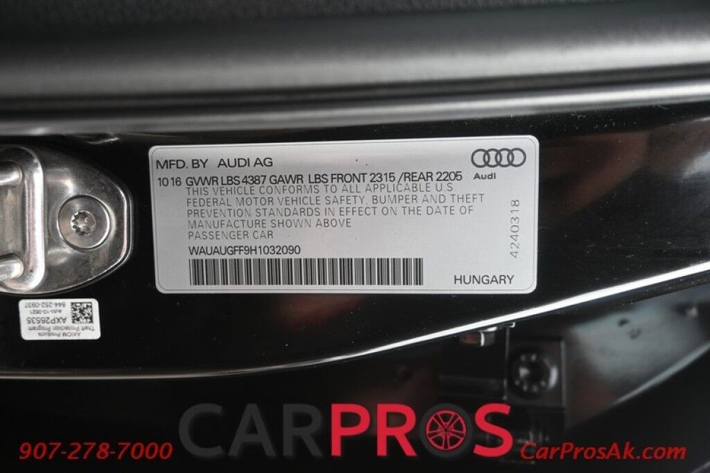 2017 Audi A3 Premium - 2.0L 4-Cyl Turbo - Convenience Pkg - Power & Heated Leather Seats - Panoramic Sunroof - Dual Climate Control - Navigation - Back Up Camera - Keyless Entry & Push to Start - Low Miles - 35 MPG Anchorage AK
