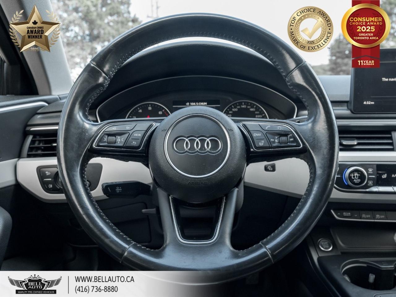 2017 Audi A4 Komfort | SUNROOF | KEYLESS STRT | BLK RIMS | RED BRK CLPRS | LTHR SEATS Toronto ON