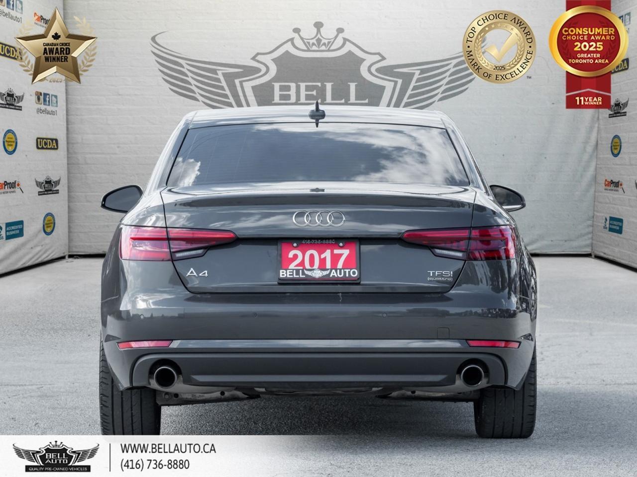 2017 Audi A4 Komfort | SUNROOF | KEYLESS STRT | BLK RIMS | RED BRK CLPRS | LTHR SEATS Toronto ON