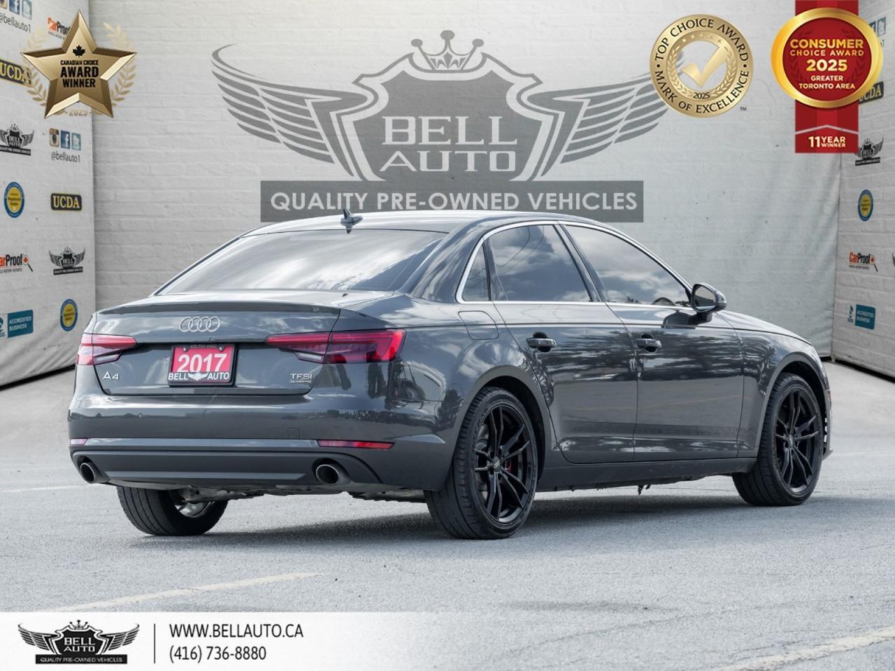 2017 Audi A4 Komfort | SUNROOF | KEYLESS STRT | BLK RIMS | RED BRK CLPRS | LTHR SEATS Toronto ON