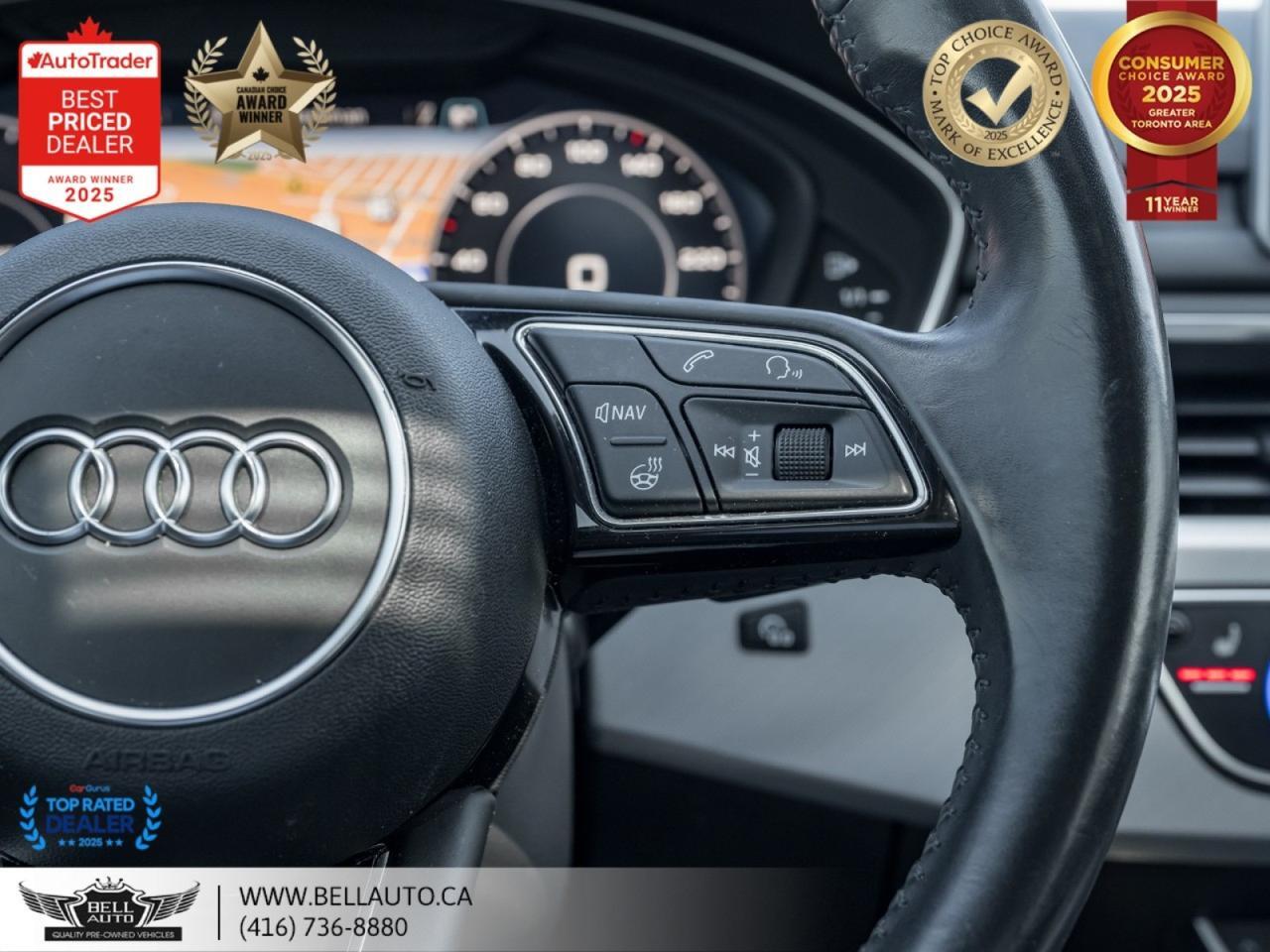 2017 Audi A4 Technik | SUNROOF | CARPLAY | PARKDISTCONTROL | PWR & MMRY SEATS | LOWKMS Toronto ON