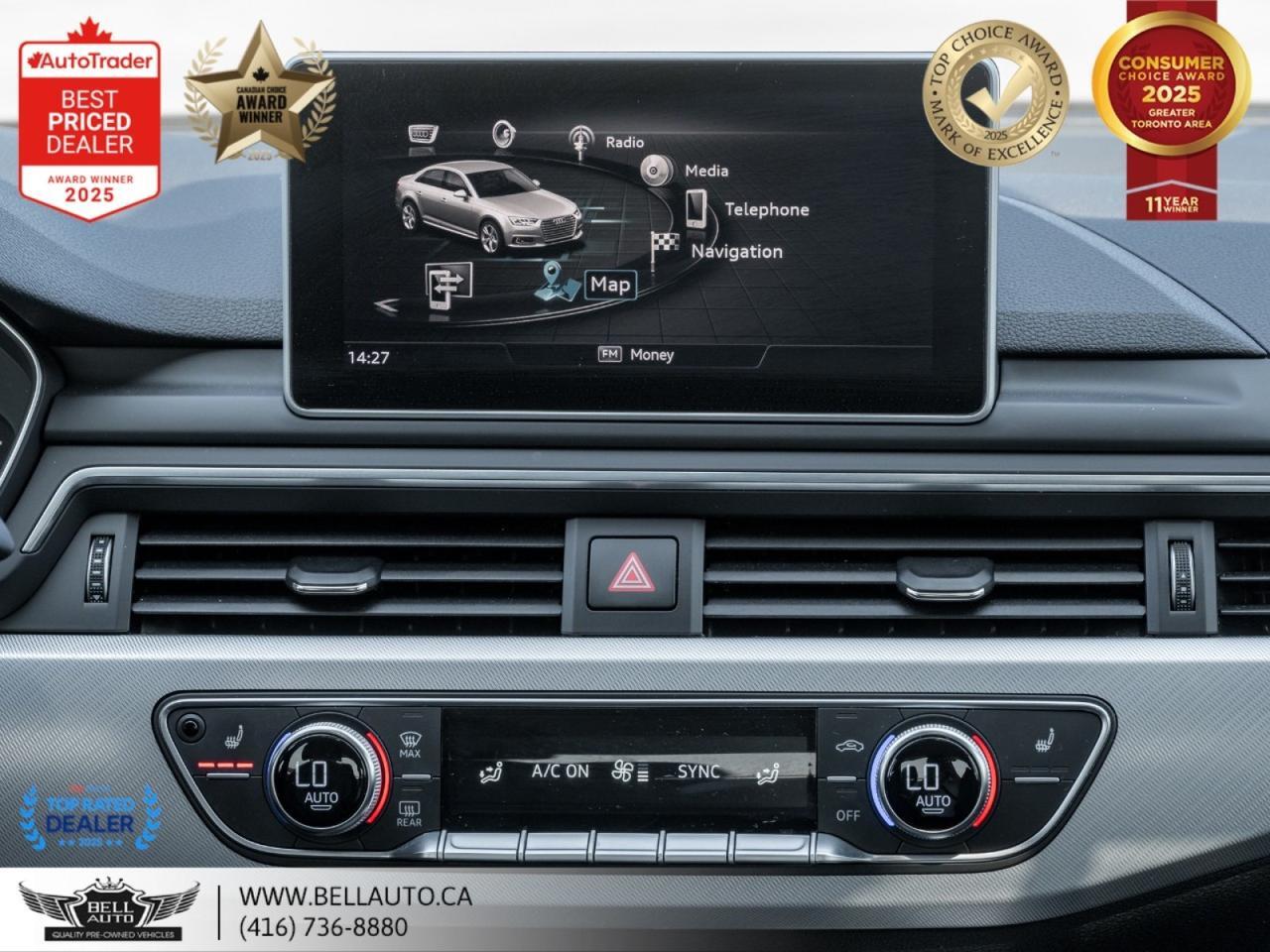 2017 Audi A4 Technik | SUNROOF | CARPLAY | PARKDISTCONTROL | PWR & MMRY SEATS | LOWKMS Toronto ON