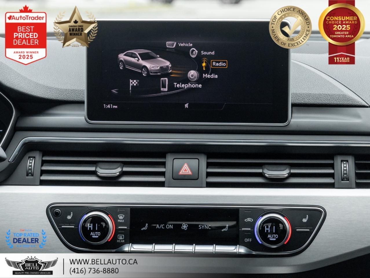 2017 Audi A4 Technik QUATTRO S-LINE NAVI 360CAM SUNROOF Toronto ON
