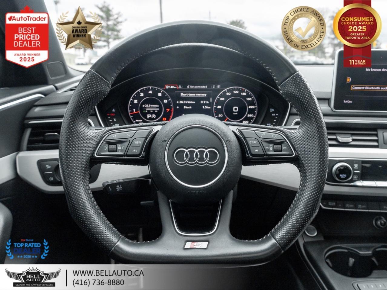 2017 Audi A4 Technik QUATTRO S-LINE NAVI 360CAM SUNROOF Toronto ON