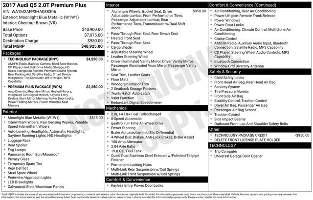 2017 Audi Q5 2.0T Premium Plus Raleigh NC