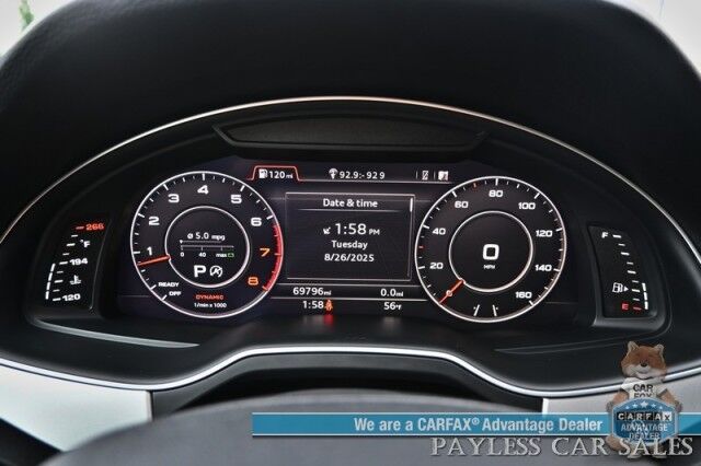 2017 Audi Q7 Prestige / S-Line / AWD / Heated & Cooled Leather Seats / Heated Steering Wheel / Navigation / Sunroof / Bang & Olufsen / HUD / 3rd Row / Seats 7 / Adaptive Cruise / Blind Spot Alert / Keyless Entry & Start / 1-Owner Anchorage AK