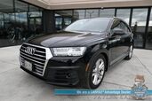 2017 Audi Q7 Prestige / S-Line / AWD / Vision & Warm Weather Pkg / Heated & Cooled Leather Seats / Heated Steering / NAV / Sunroof / Bang & Olufsen / HUD / 3rd Row / Seats 7 / Adaptive Cruise / Blind Spot / Keyless Entry & Start / 1-Owner