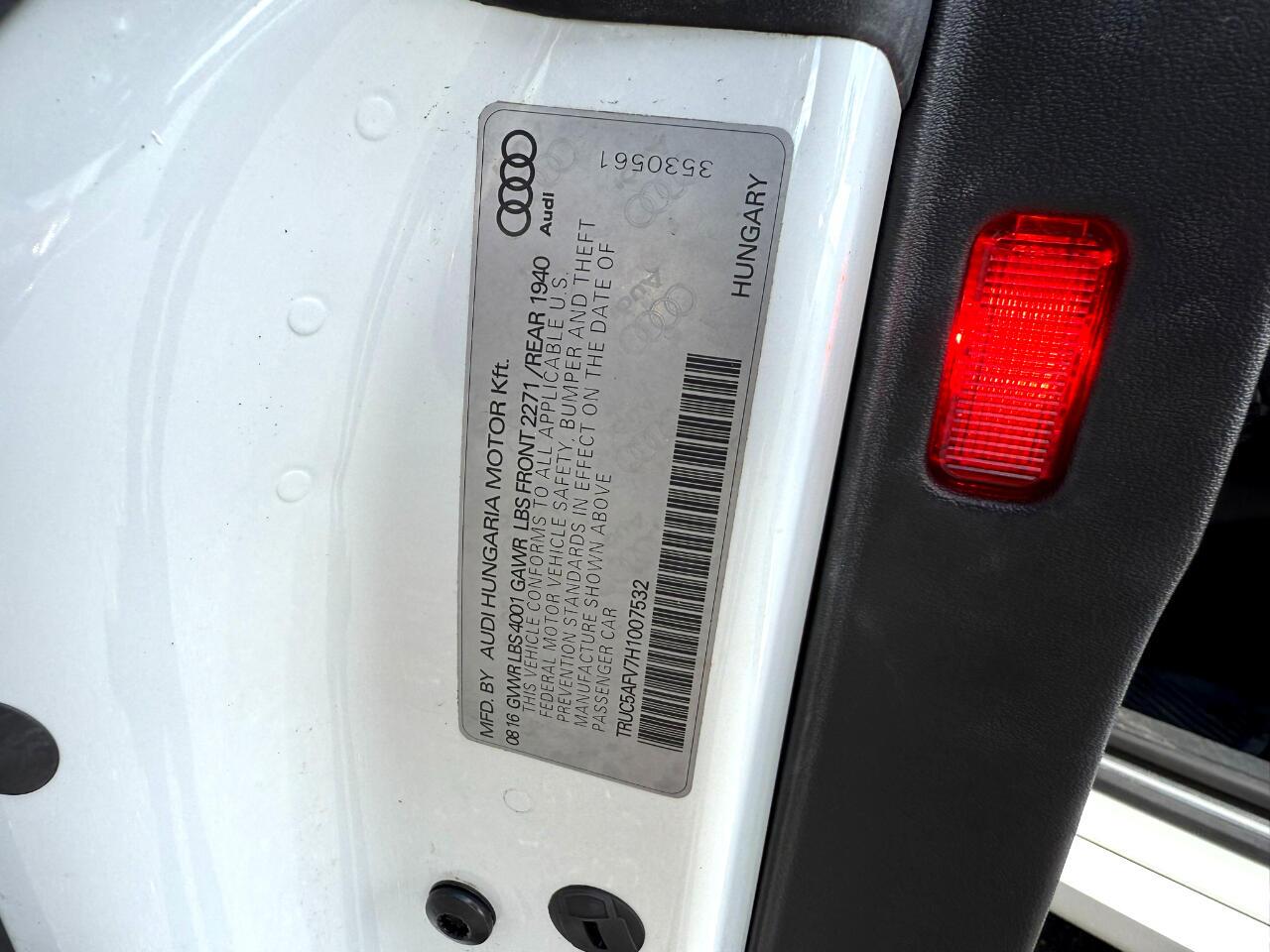 2017 Audi TT Coupe 2.0 TFSI Jacksonville FL