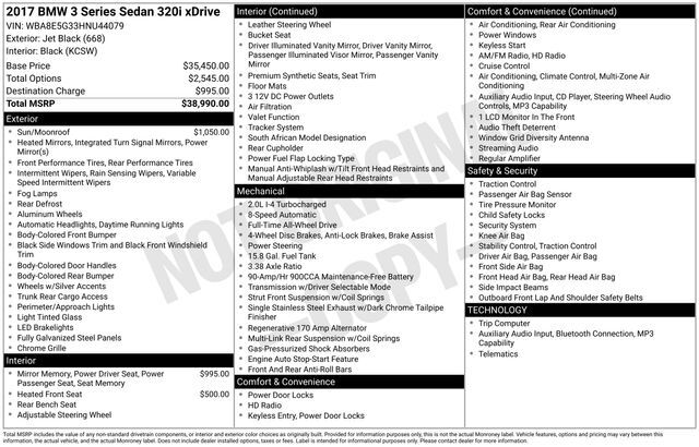 2017 BMW 3 Series 320i xDrive Raleigh NC