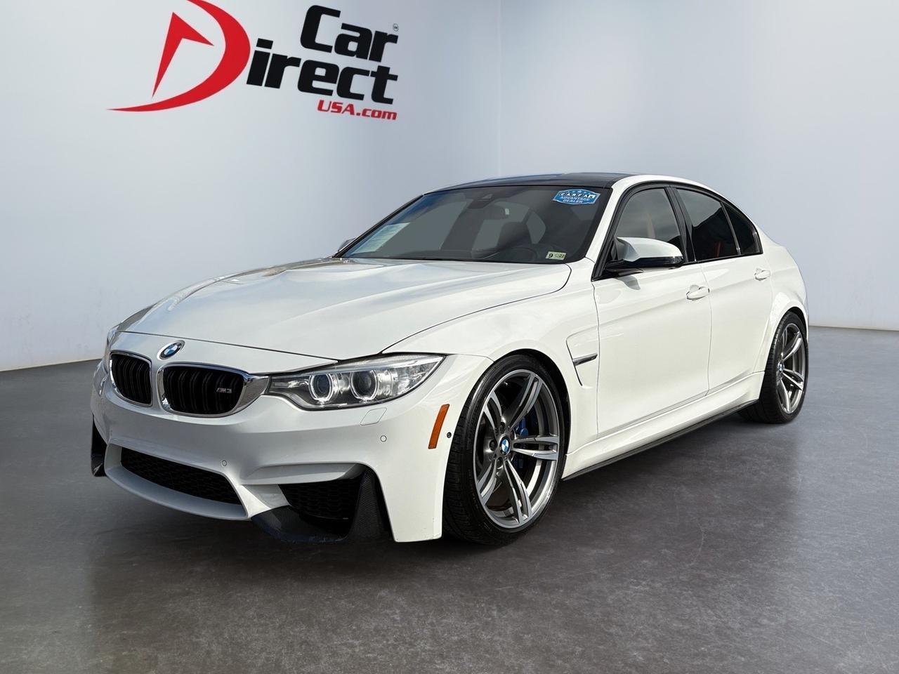 2017 BMW M3 AUTO START/STOP, LANE KEEP ASSIST, BLIND SPOT ALERT, MANUAL SPORT OPTION, PADDLE SHIFTERS, RED LEATHER GUTS WITH HEATED SEATS, APPLE CARPLAY/ANDROID AUTO, 360 BACKUP CAMERA, LOW MILEAGE, GET CRUISING ON THE ROAD IN STYLE!