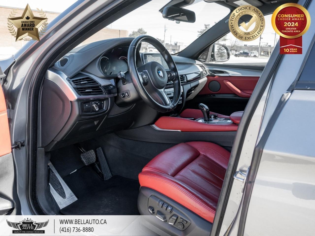 2017 BMW X6 xDrive50i, M-SPORTPKG, REDLTHR, NAVI, B.CAM, PANO, HARMAN, NOACCIDENT Toronto ON