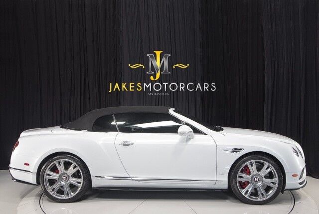 2017 Bentley Continental GTC V8 S Convertible ($254,895 MSRP) *MULLINER DRIVING SPEC* *ICE ON HOTSPUR RED* *ONLY 10,000 MILES* San Diego CA
