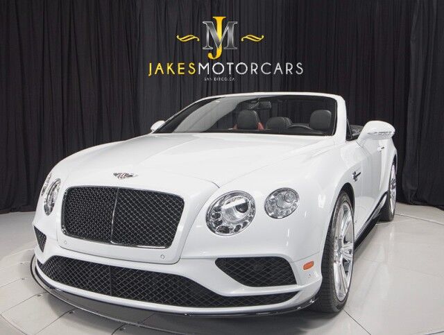 2017 Bentley Continental GTC V8 S Convertible ($254,895 MSRP) *MULLINER DRIVING SPEC* *ICE ON HOTSPUR RED* *ONLY 10,000 MILES* San Diego CA