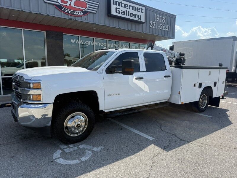 2017 Chevrolet 3500HD DRW 4x4 Utility w/ Stellar Crane Work Truck Collinsville OK