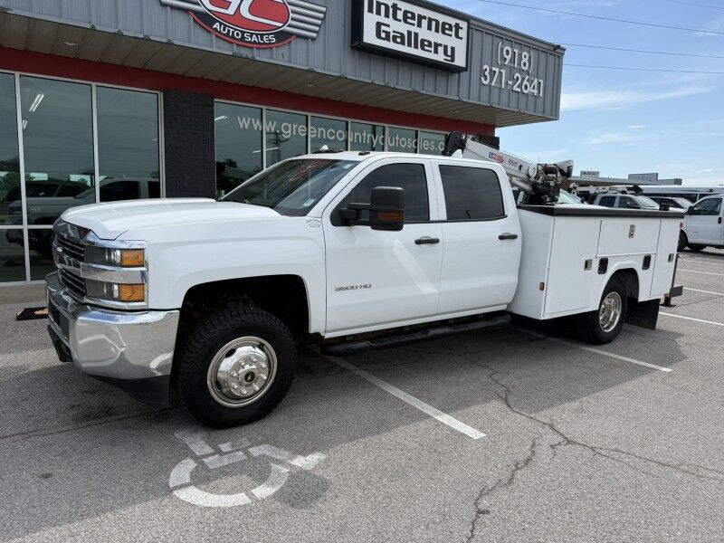 2017 Chevrolet 3500HD DRW 4x4 Utility w/ Stellar EC3200 Crane Work Truck Collinsville OK
