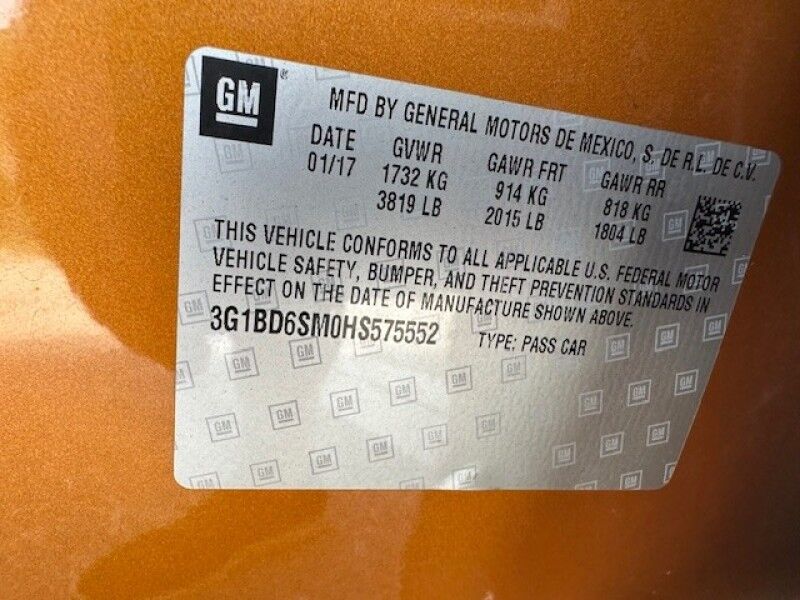 2017 Chevrolet CRUZE LT MANUAL COLD AC RUNS GREAT FL CAR FINANCING FREE SHIPPING IN FLORIDA Sarasota FL
