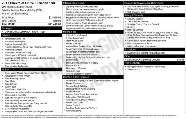 2017 Chevrolet Cruze LT Raleigh NC