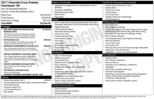 2017 Chevrolet Cruze Premier Raleigh NC