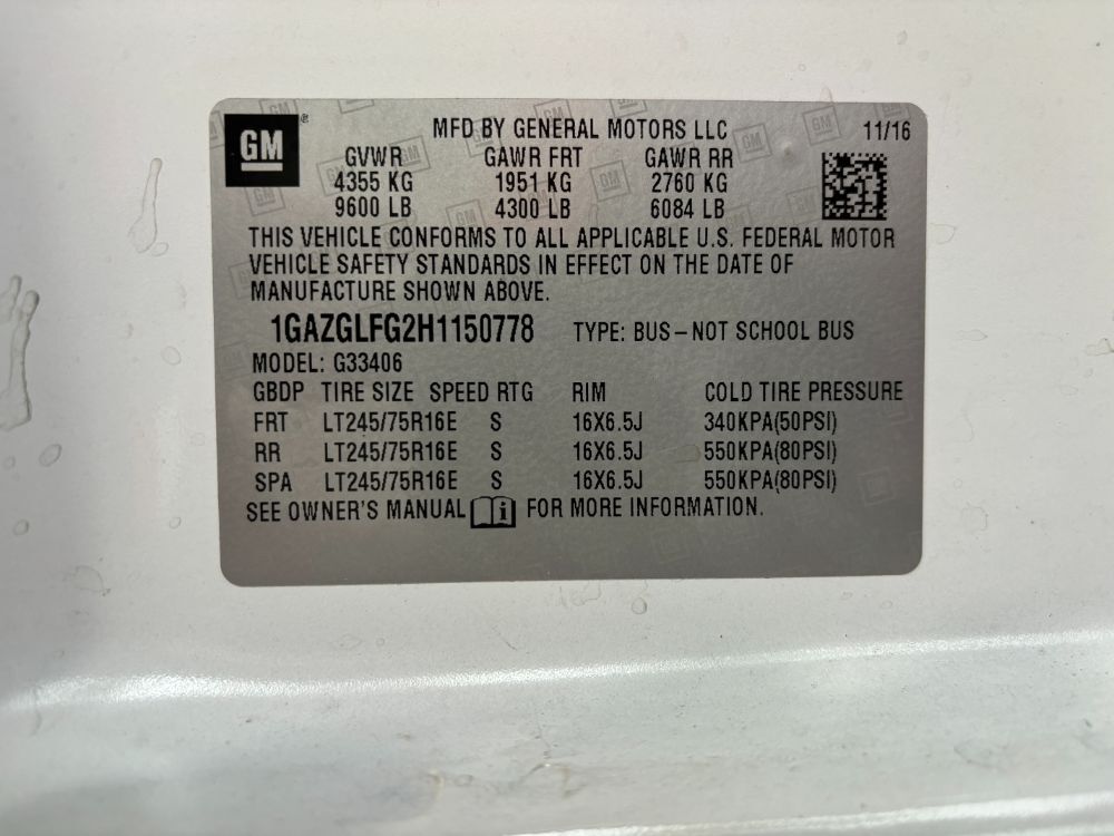 2017 Chevrolet Express 3500 LS Franklin OH