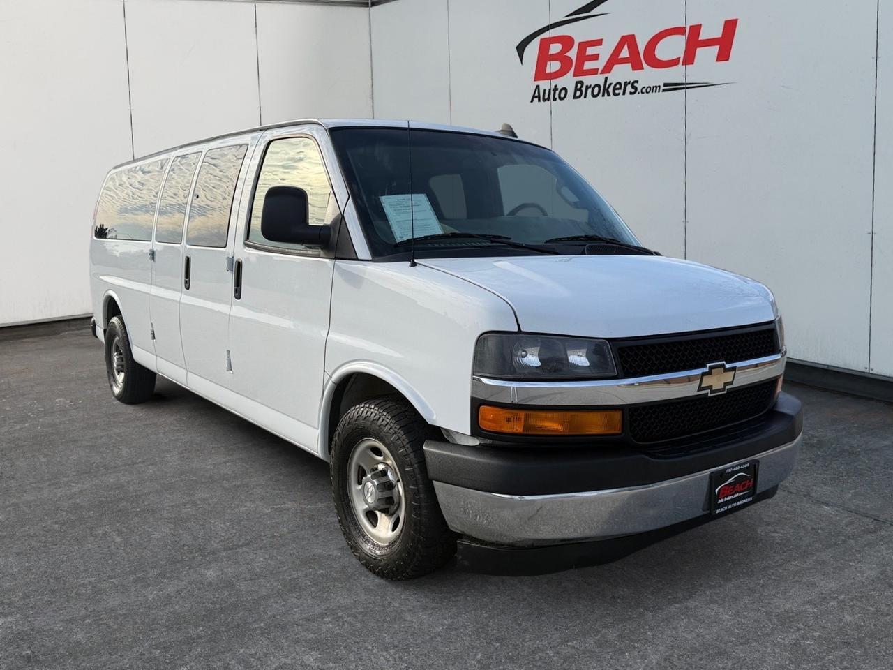 2017 Chevrolet Express Passenger LT, BLUETOOTH, USB, AUX, AUTOMATIC HEADLIGHTS, POWERED WINDOWS, STEERING WHEEL CONTROLS, KEYLESS ENTRY, 12 SEATS, CLEAN CARFAX! Norfolk VA