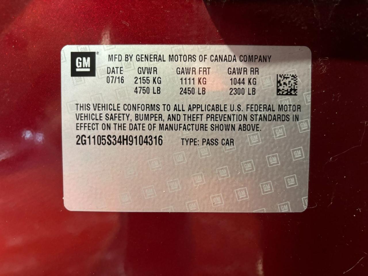 2017 Chevrolet Impala 1LT Franklin OH