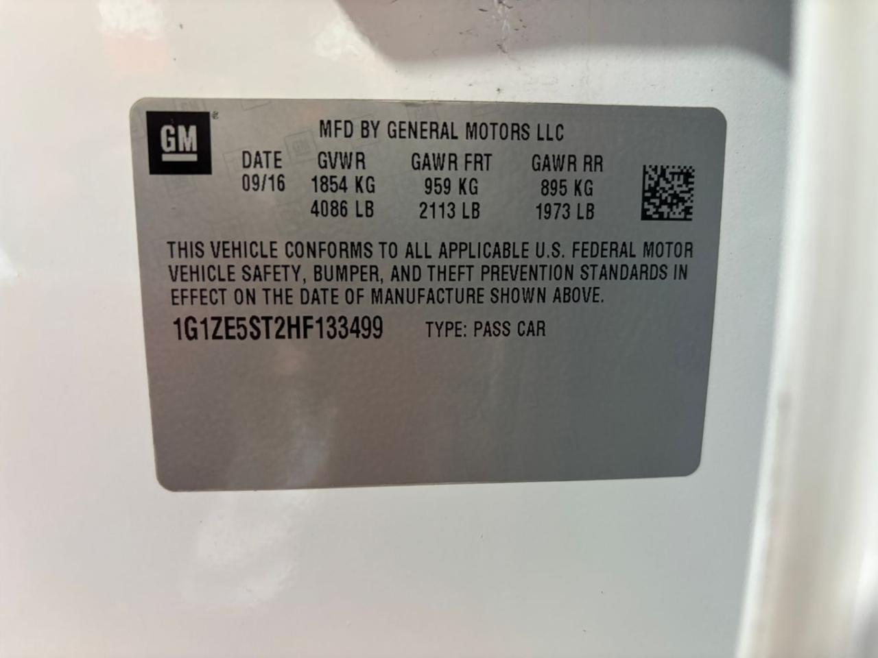 2017 Chevrolet Malibu 1LT Franklin OH