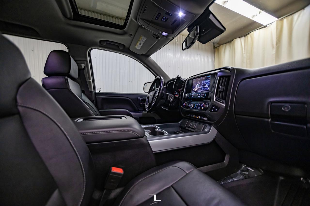 2017 Chevrolet Silverado 1500 4x4 Crew Cab LTZ Z71 Leather Roof Nav 6" Lift Red Deer AB