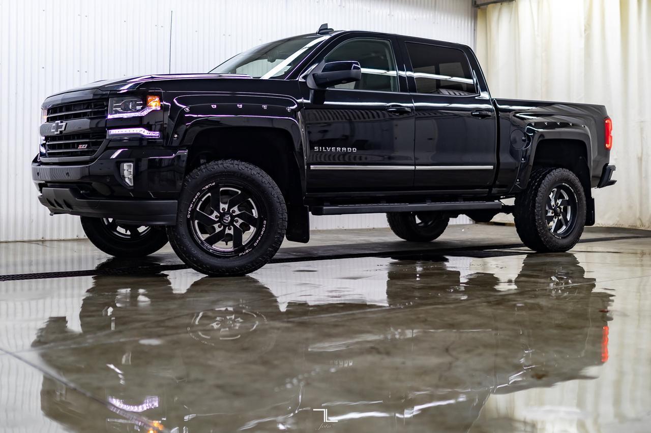 2017 Chevrolet Silverado 1500 4x4 Crew Cab LTZ Z71 Leather Roof Nav 6" Lift Red Deer AB