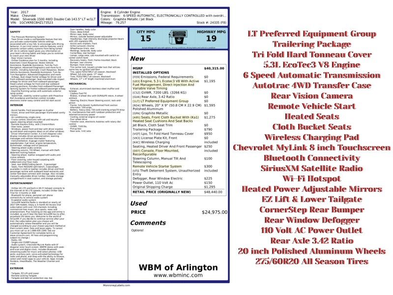 2017 Chevrolet Silverado 1500 LT Z71 Double Cab 4WD