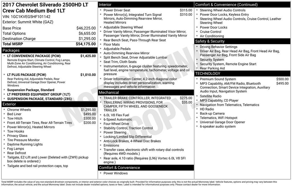 2017 Chevrolet Silverado 2500HD LT OR
