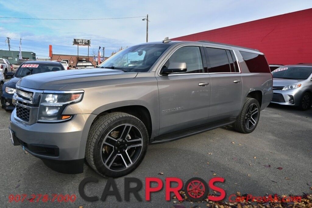 2017 Chevrolet Suburban LS - 5.3L V8 - 4X4 - Remote Start - Blocker Heater - Brake Controller - In Grill 42 Light Bar - Power Windows & Door Locks - 3rd Row Seating - Tow Package - Carfax Verified 1 Owner Anchorage AK