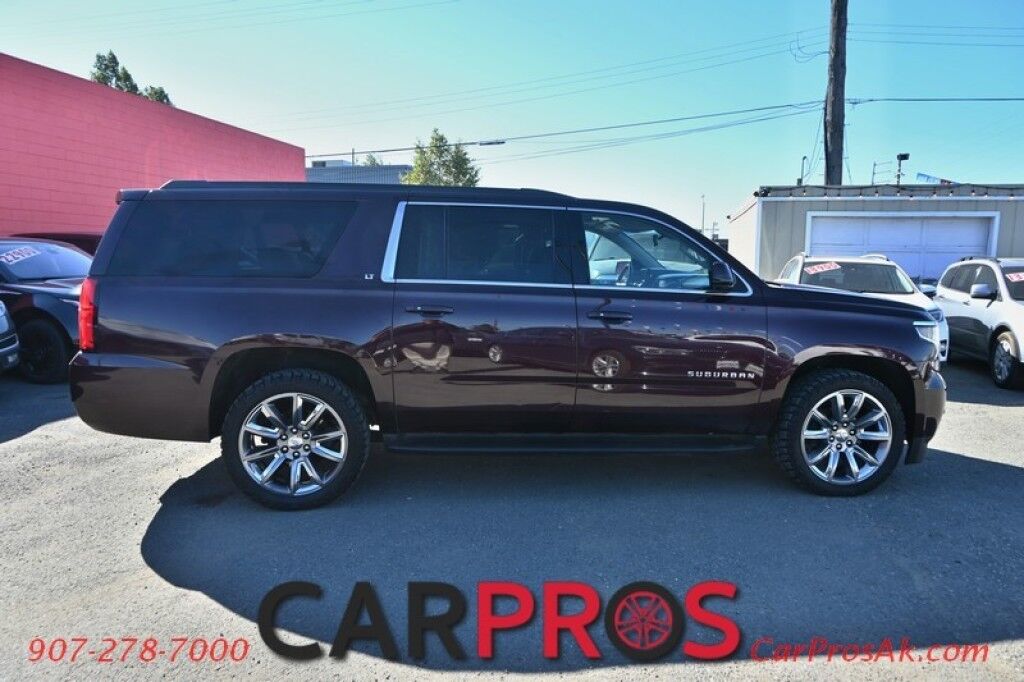 2017 Chevrolet Suburban LT - 4X4 - Luxury Pkg - Auto Start - Front & Rear Heated Leather Seats - Heated Steering - Sunroof - Bose Speakers - Blind Spot & Lane Departure - Back Up Camera - 3rd Row - Seats 8 - Power Liftgate - Fixed Running Boards - Keyless Entry & Push To St Anchorage AK