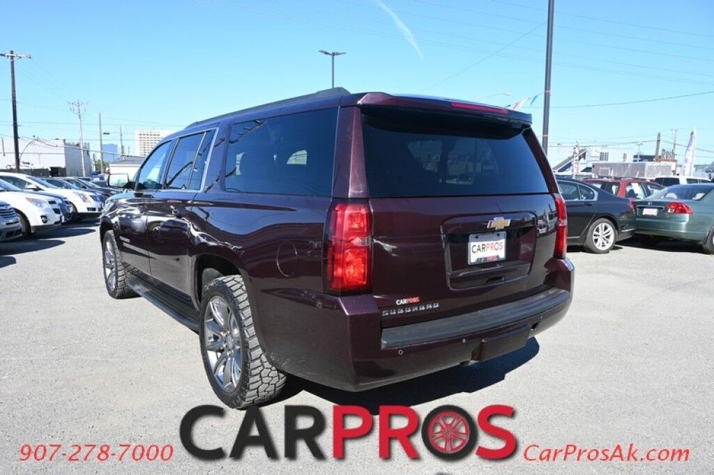 2017 Chevrolet Suburban LT - 4X4 - Luxury Pkg - Auto Start - Front & Rear Heated Leather Seats - Heated Steering - Sunroof - Bose Speakers - Blind Spot & Lane Departure - Back Up Camera - 3rd Row - Seats 8 - Power Liftgate - Fixed Running Boards - Keyless Entry & Push To St Anchorage AK