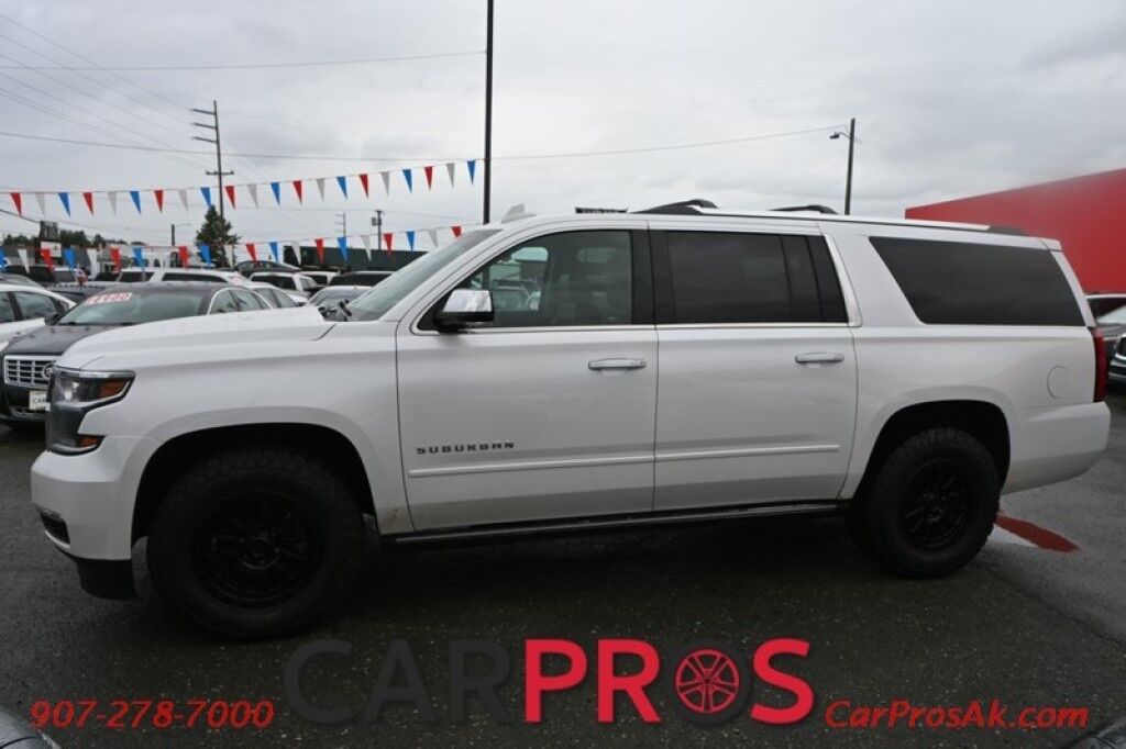 2017 Chevrolet Suburban Premier - 4X4 - Destinations Pkg - Auto Start - HUD - Heated & Cooled Leather Seats - Heated Steering - Front Collision & Blind Spot - Adaptive Cruise Control - Sunroof - 2nd Row Heated Seats - 3rd Row - Seats 8 - Rear Entertainment - Tow Pkg