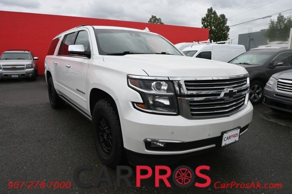 2017 Chevrolet Suburban Premier - 4X4 - Destinations Pkg - Auto Start - HUD - Heated & Cooled Leather Seats - Heated Steering - Front Collision & Blind Spot - Adaptive Cruise Control - Sunroof - 2nd Row Heated Seats - 3rd Row - Seats 8 - Rear Entertainment - Tow Pkg